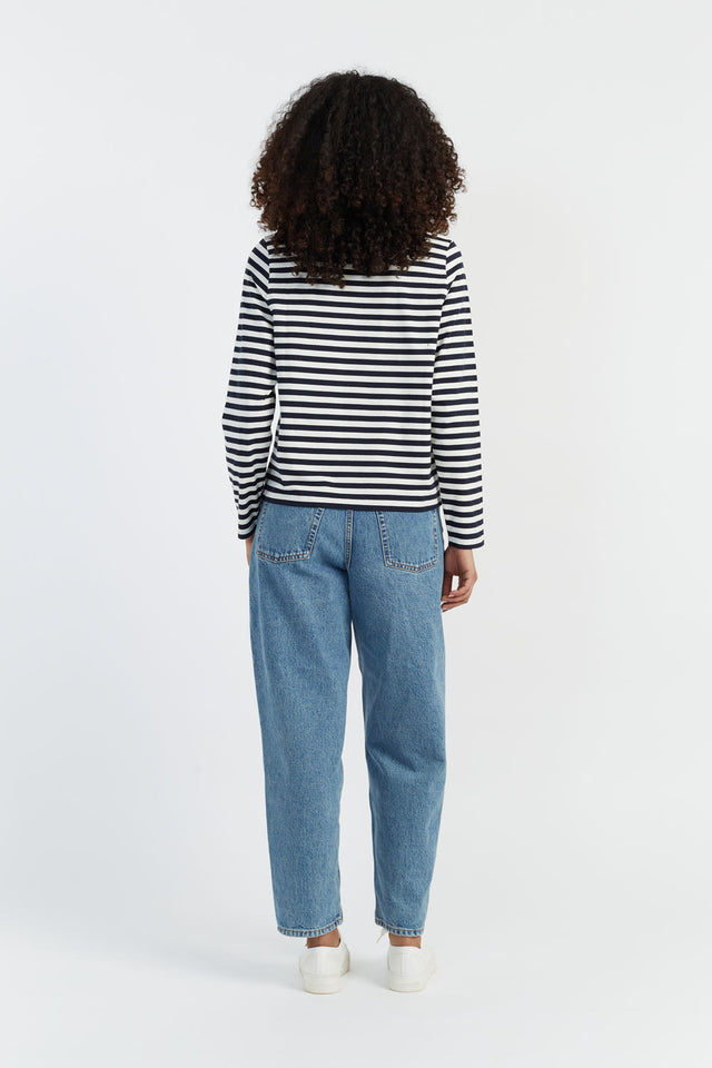 Women's Chinti and Parker T-shirt Navy Cotton Heart Breton Snoopy Long Sleeve Size XS-3L image 3