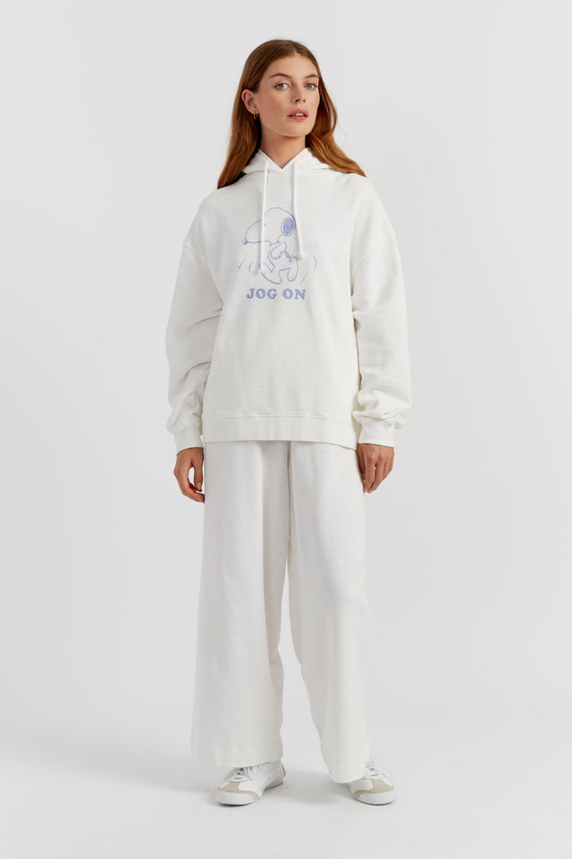 Chinti and Parker Women's hoodie sweatshirt Cream 100% Cotton Snoopy image 2