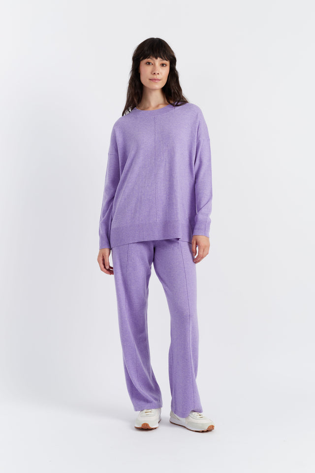 Lavender Wool-Cashmere Slouchy Sweater image 4