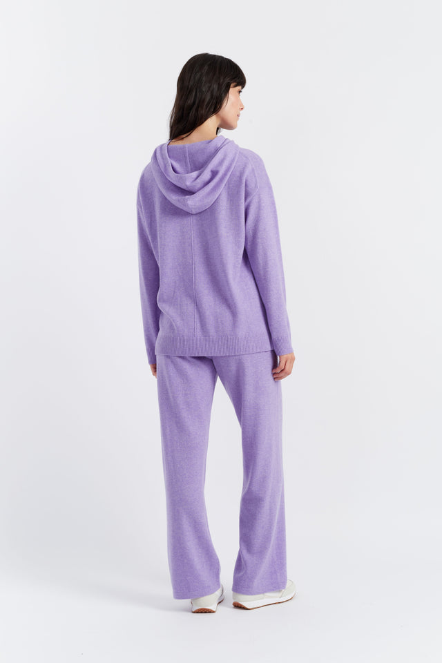 Lavender Wool-Cashmere Relaxed Hoodie image 3