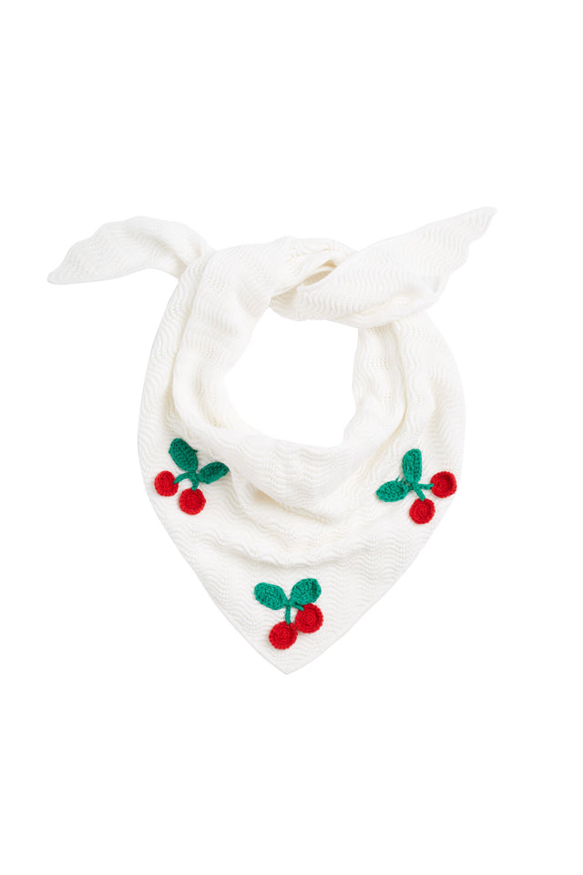 Cream Cotton Cherry Bandana image 4