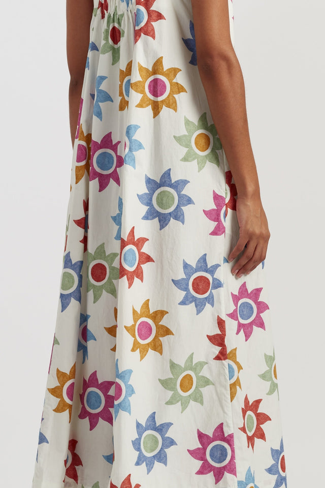 Cream Cotton Sol Summer Dress image 4