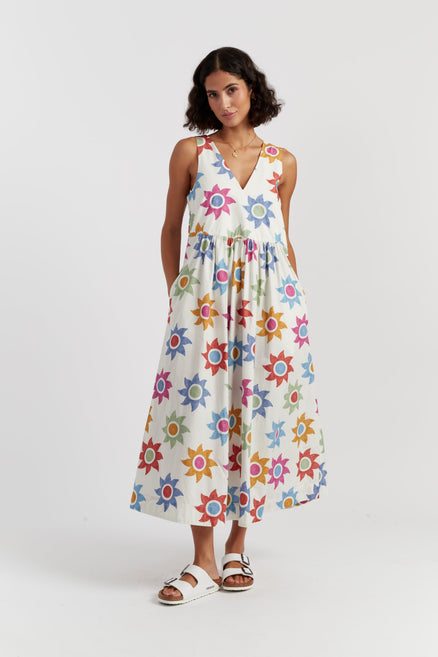 Cream Cotton Sol Summer Dress