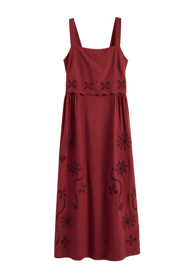 Sienna Linen-Blend Broderie Summer Dress image 5