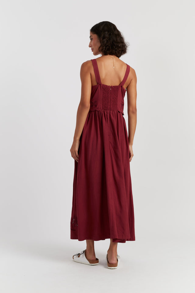 Sienna Linen-Blend Broderie Summer Dress image 3