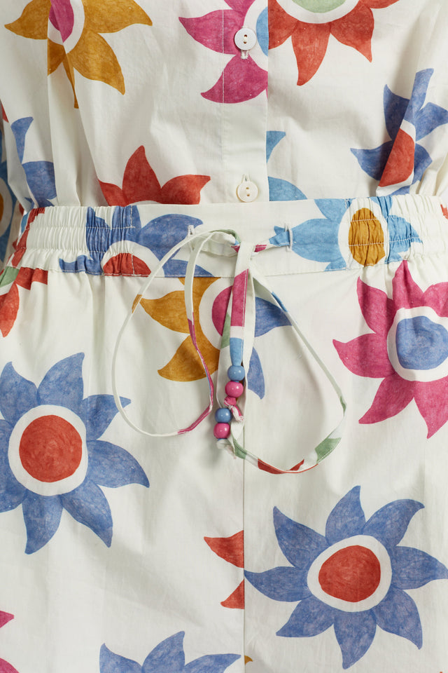 Cream Cotton Sol Shorts image 4
