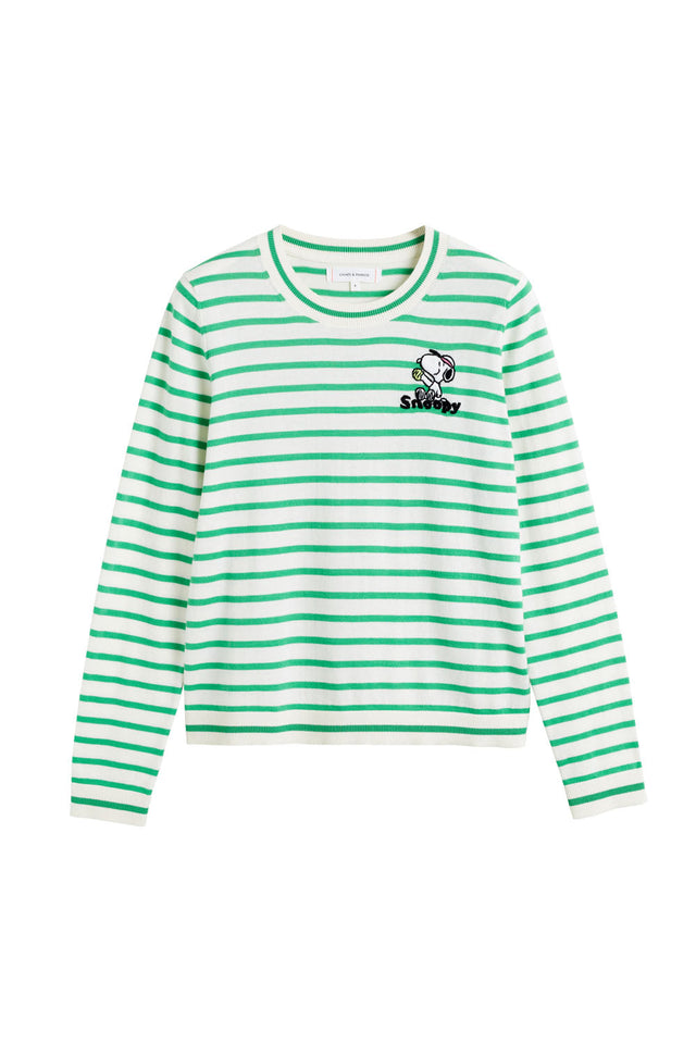Green Cotton Peanuts Racquet Club Sweater image 2