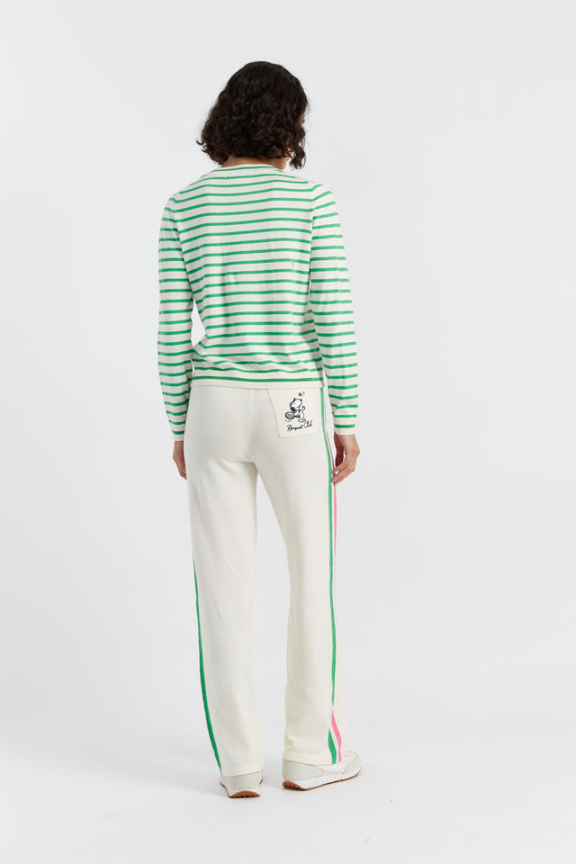 Green Cotton Peanuts Racquet Club Sweater image 3
