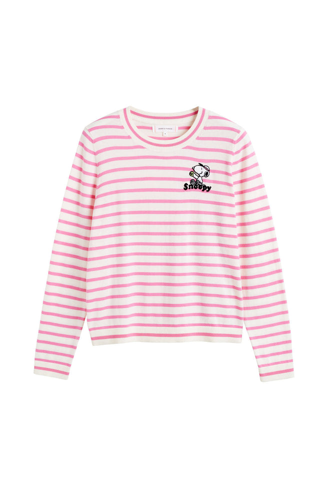 Pink Cotton Peanuts Racquet Club Sweater image 2