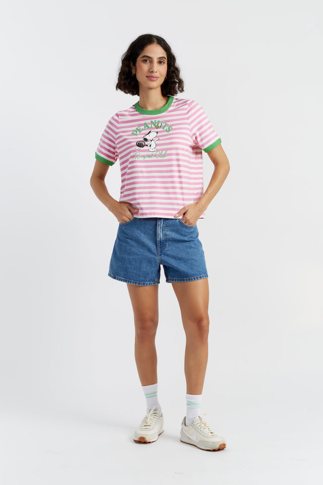 Pink Cotton Peanuts Racquet Club T-Shirt image 1
