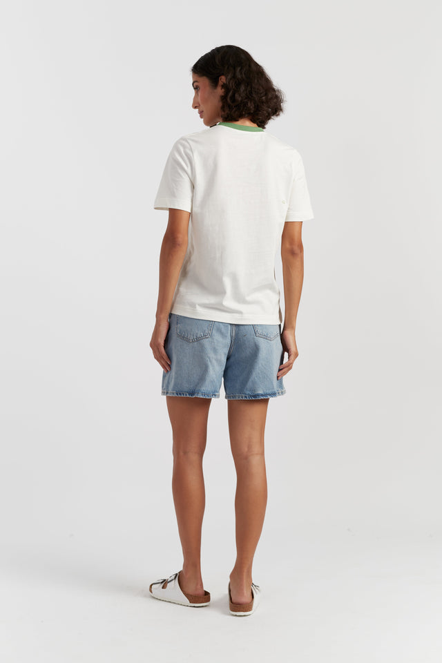 Cream Cotton Snoopy Apple T-Shirt image 3
