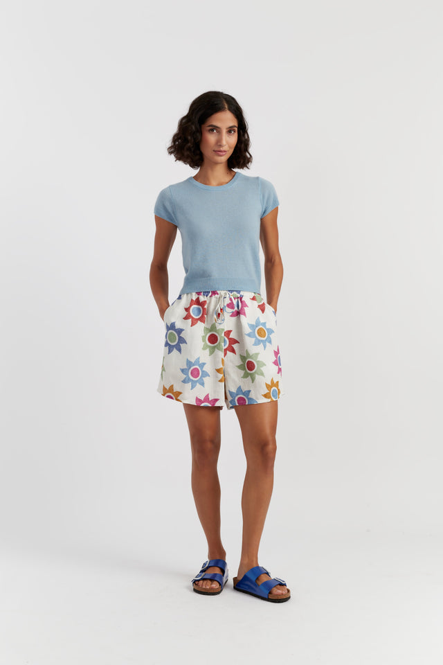 Sky-Blue Air Pure Cashmere T-shirt image 2