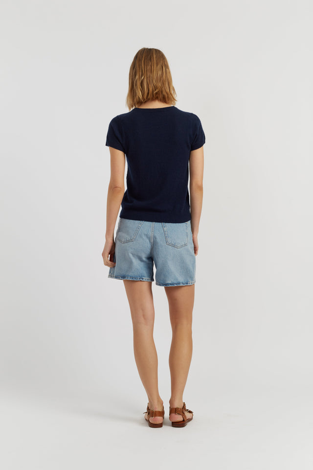 Navy Air Pure Cashmere T-shirt image 3