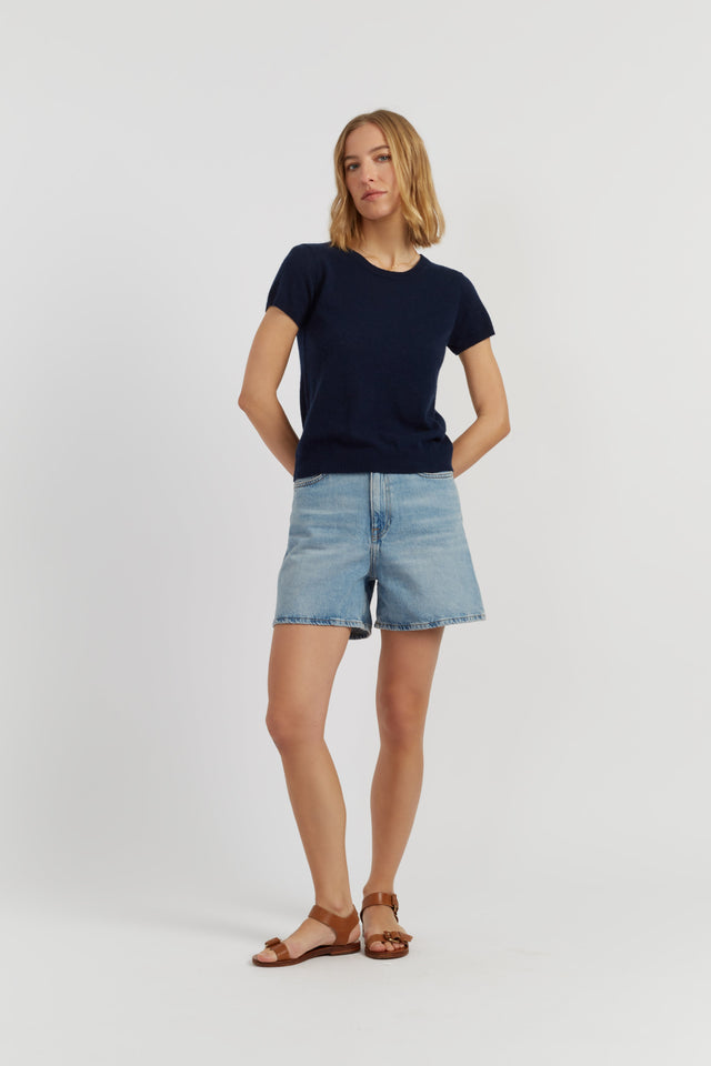Navy Air Pure Cashmere T-shirt image 2