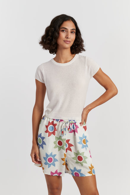Cream Air Pure Cashmere T-shirt