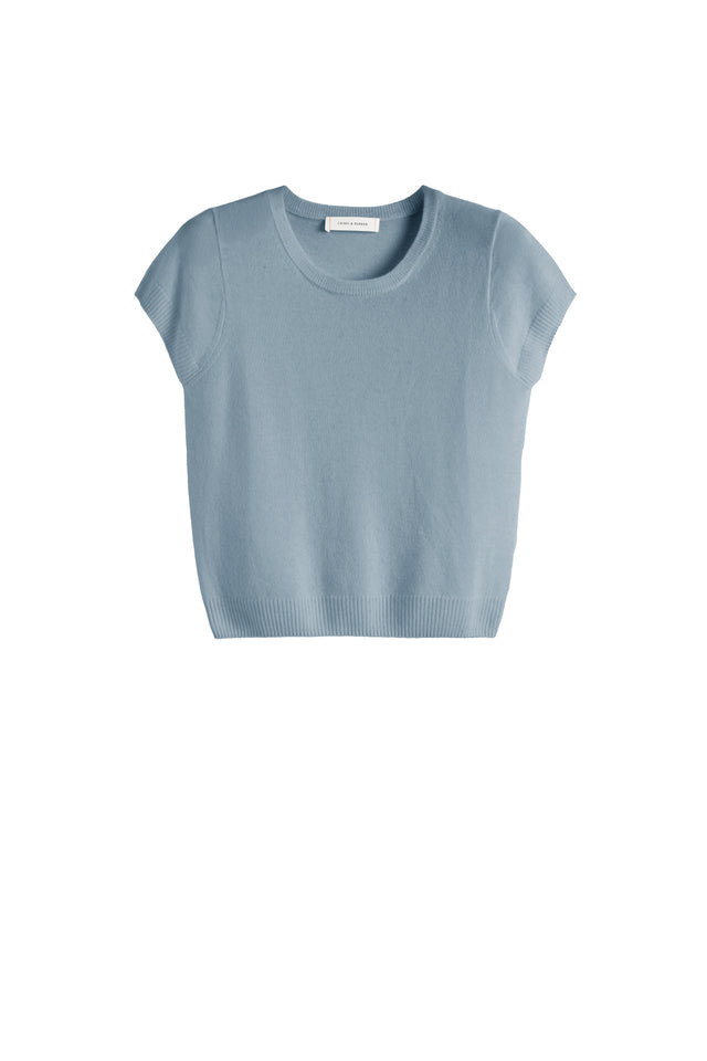 Sky-Blue Air Pure Cashmere T-shirt image 4