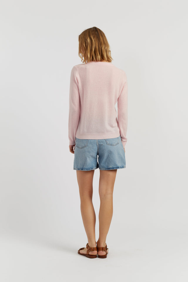 Soft-Pink Air Pure Cashmere Sweater image 3