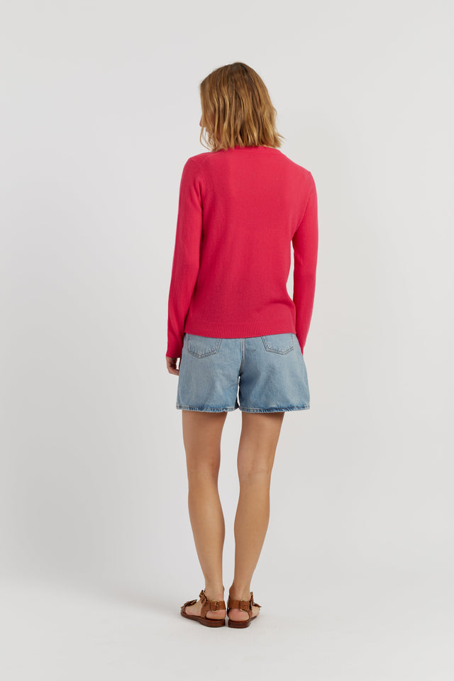 Watermelon-Pink Air Pure Cashmere Sweater image 3