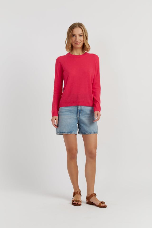 Watermelon-Pink Air Pure Cashmere Sweater image 2