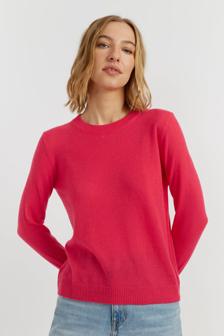 Watermelon-Pink Air Pure Cashmere Sweater