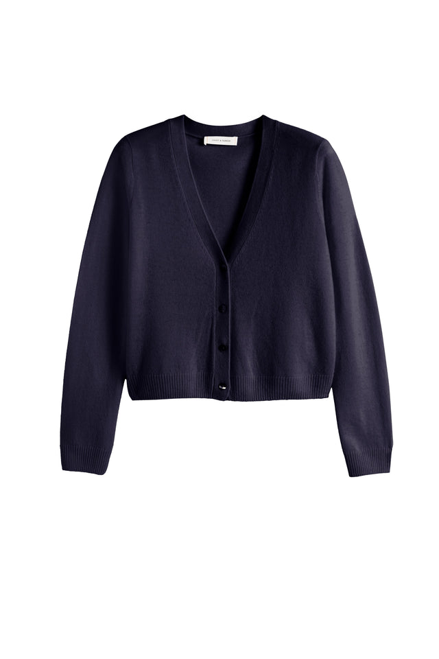 Navy Air Pure Cashmere Cardigan image 4