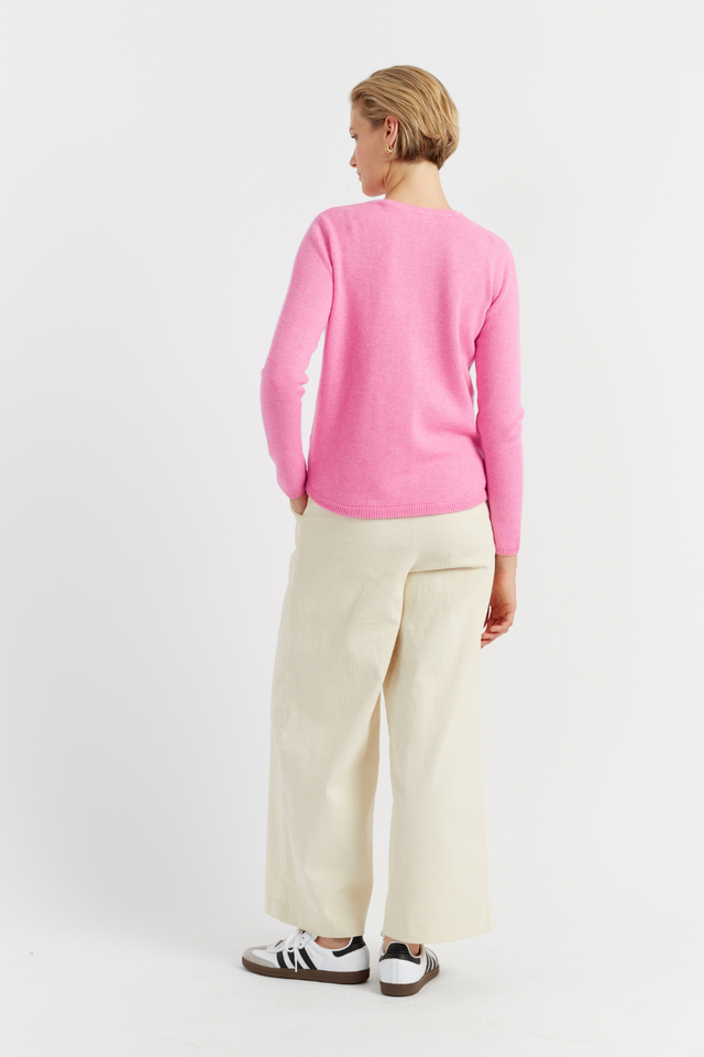 Pink Wool-Cashmere Pocket Sweater image 2