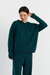 Forest-Green Wool-Cashmere Boxy Hoodie