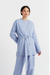 Washed-Blue Wool-Cashmere Belted Cardigan