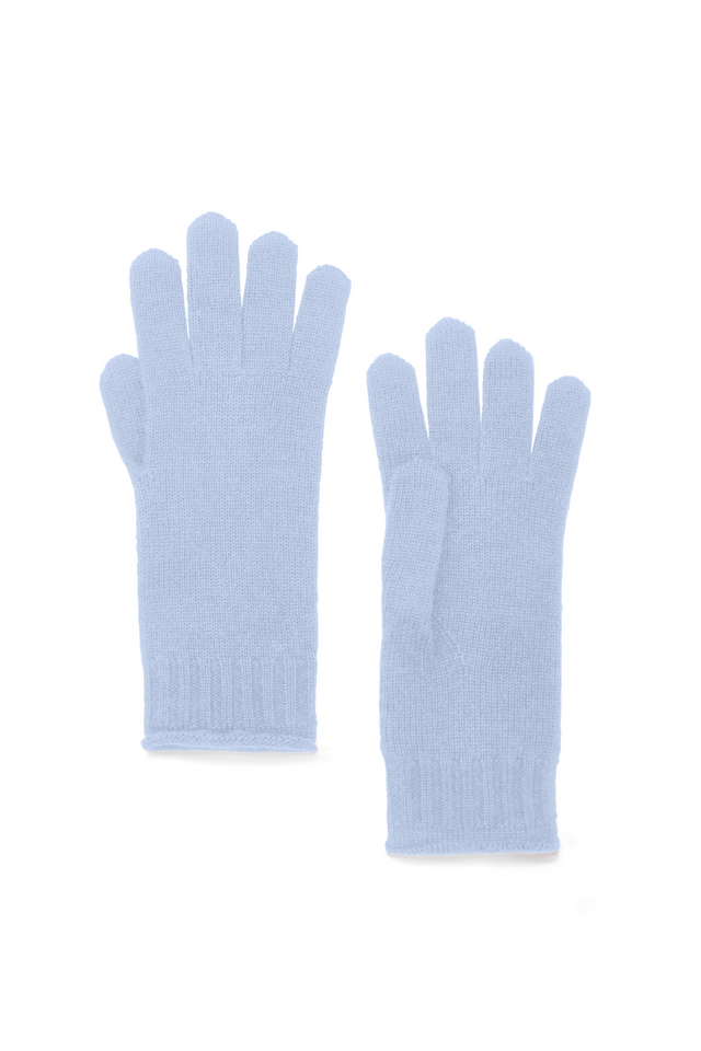 Washed-Blue Wool-Cashmere Gloves image 2