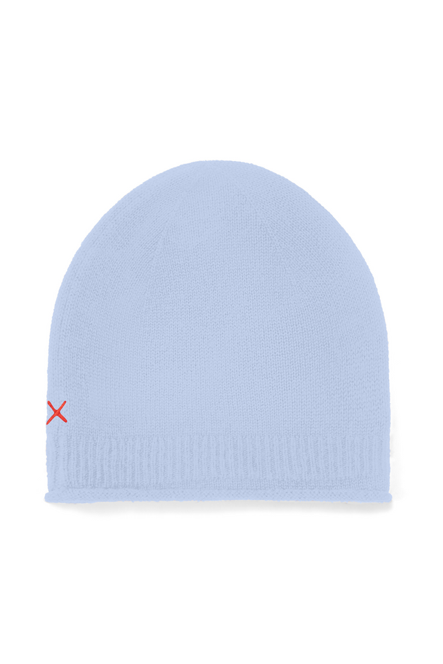 Washed-Blue Wool-Cashmere Beanie image 2