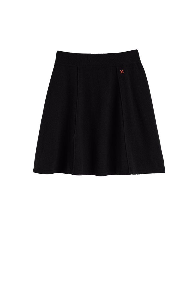 Black Wool-Cashmere Mini Skirt image 2