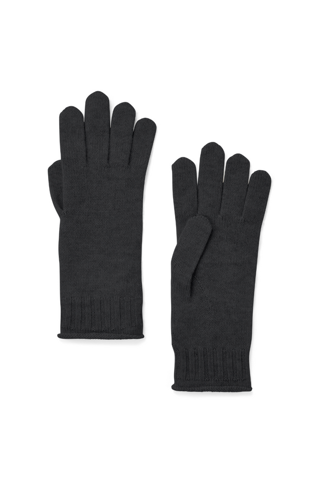 Charcoal Wool-Cashmere Gloves image 2