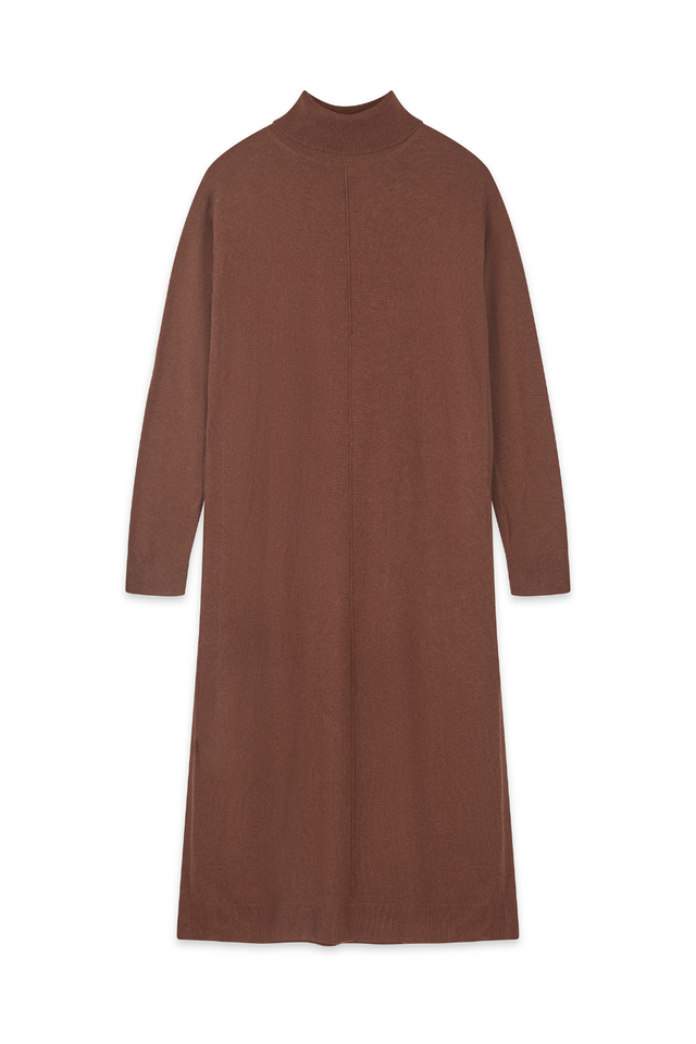 Cocoa Wool-Cashmere Rollneck Dress image 2