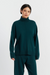 Forest-Green Wool-Cashmere Relaxed Rollneck Sweater