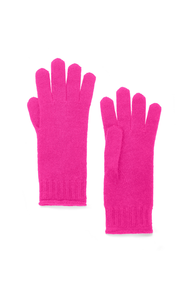 Fuchsia Wool-Cashmere Gloves image 2