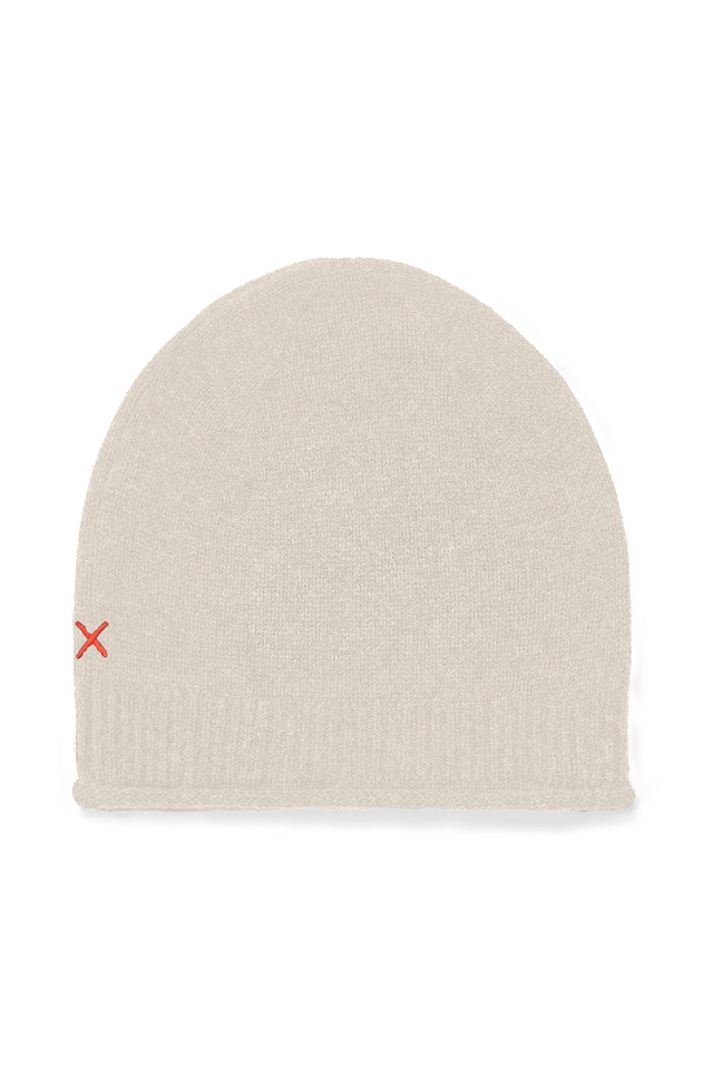 Light-Oatmeal Wool-Cashmere Beanie image 2