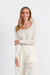 Cream Pure Merino Scoop Neck Sweater