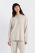 Light-Oatmeal Wool-Cashmere Relaxed Hoodie