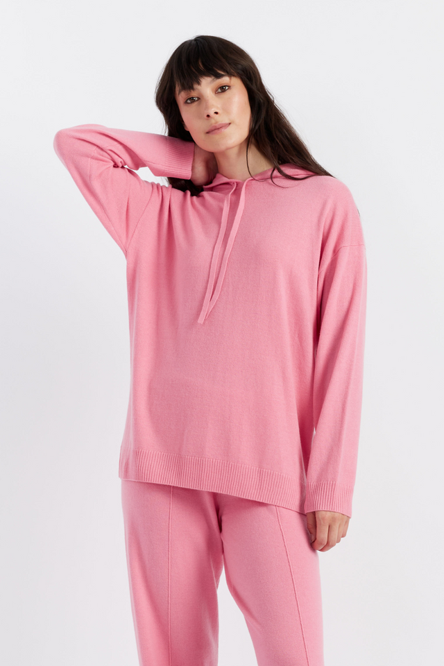 Women's Chinti and Parker Hoodie Pink Wool-Cashmere Relaxed fit Size XS-3L image 1