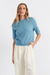 Sky-Blue Cloud Cashmere T-shirt