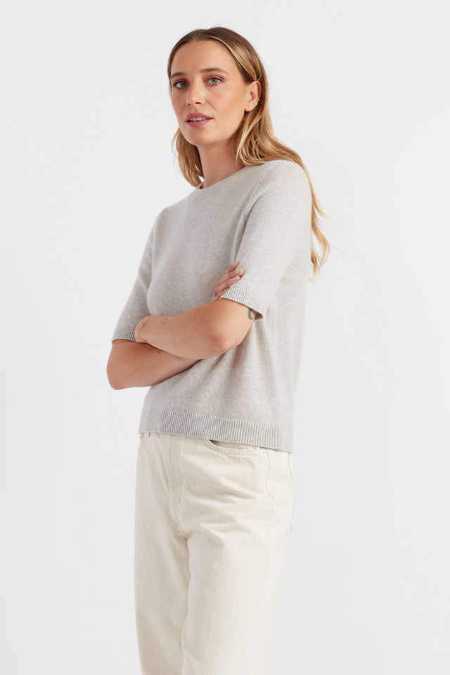 Taupe Cloud Cashmere T-shirt image 1