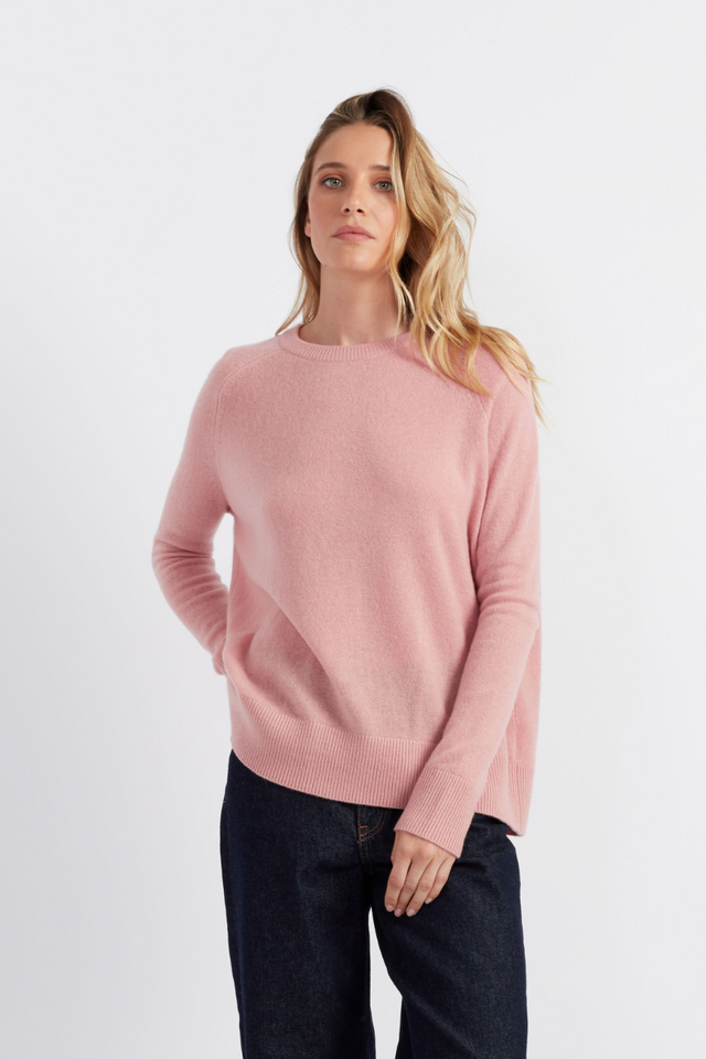 Clay-Pink Cloud Cashmere Slouchy Sweater image 1