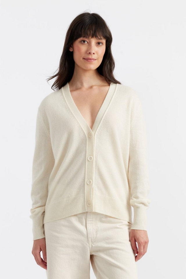 Cream Cashmere Cardigan image 1