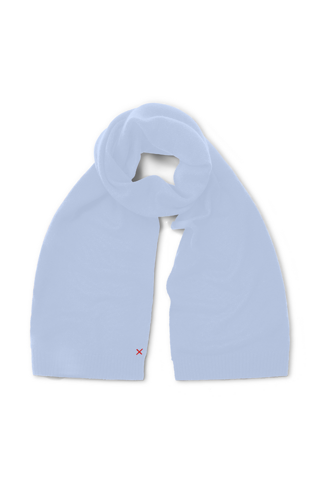 Washed-Blue Wool-Cashmere Scarf image 2