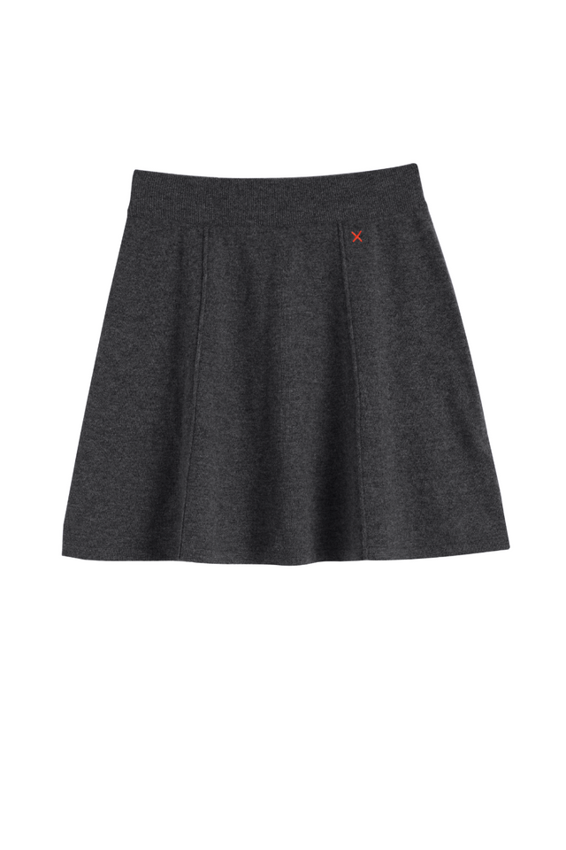 Charcoal  Wool-Cashmere Mini Skirt image 2