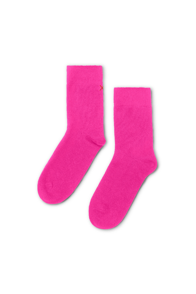 Fuchsia Wool-Cashmere Socks image 2