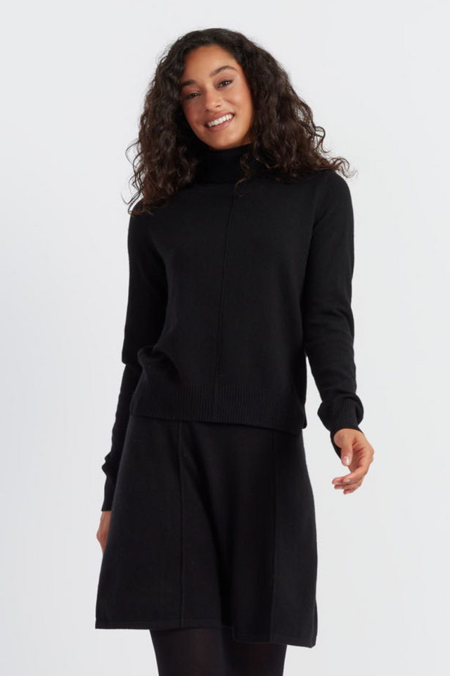 Black Wool-Cashmere Rollneck Sweater image 1