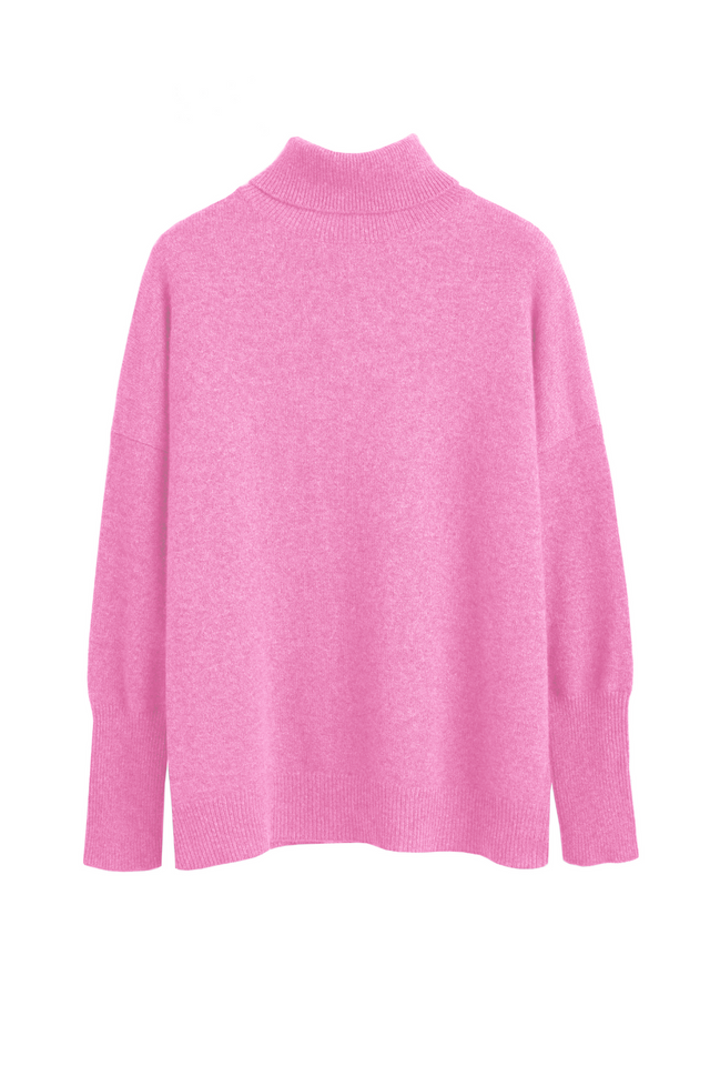 Pink Pure Cashmere Rollneck Sweater image 2