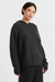 Charcoal Wool-Cashmere Boxy Hoodie