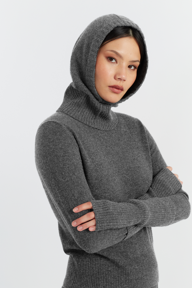 Grey Wool-Cashmere Balaclava image 1